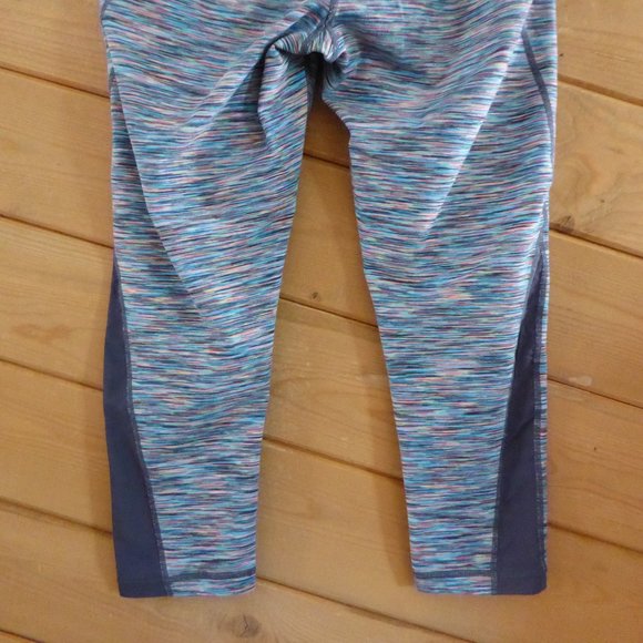 Zella Blue Live In Streamlined Mesh Inset Capri Gym Yoga Running Athlete Pants M - Picture 8 of 9